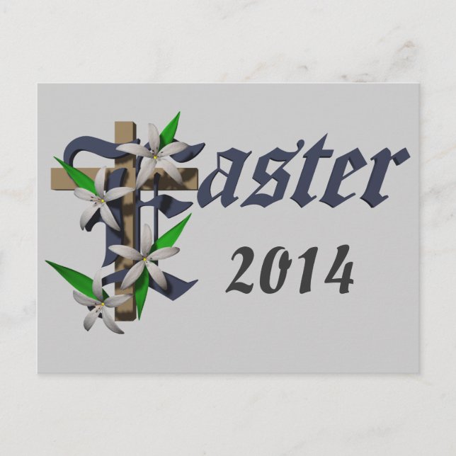 Easter & Lilies - Holiday Postcard (Front)
