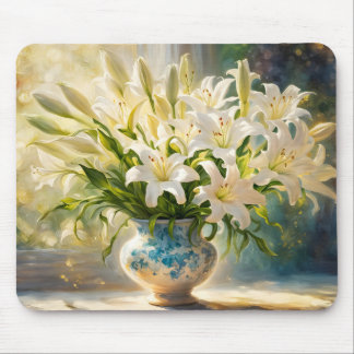 Easter Lilies & Vase Mouse Mat