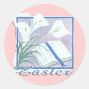 Easter Lilly Classic Round Sticker