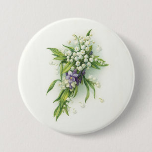 Easter Lilt of Valley Devotions 7.5 Cm Round Badge