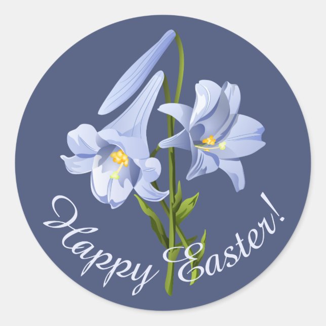 Easter Lily Bouquet Classic Round Sticker (Front)