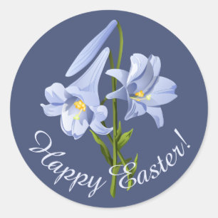 Easter Lily Bouquet Classic Round Sticker