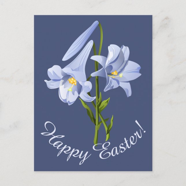 Easter Lily Bouquet Holiday Postcard (Front)
