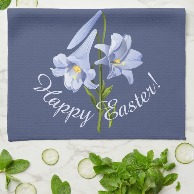Easter Lily Bouquet Tea Towel (Folded)