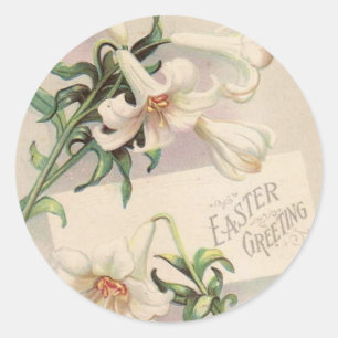 Easter Lily Classic Round Sticker