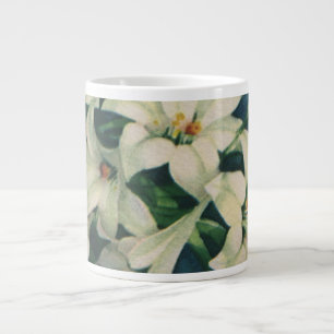 Easter Lily Flowers, Vintage Easter Lilies Large Coffee Mug