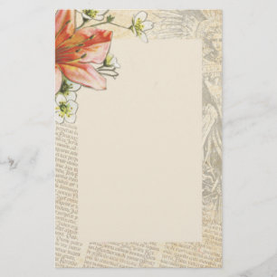 Easter Lily Latin Text Angel Religious Stationery