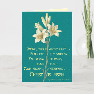 Easter Lily with Blackburne quote Easter Card
