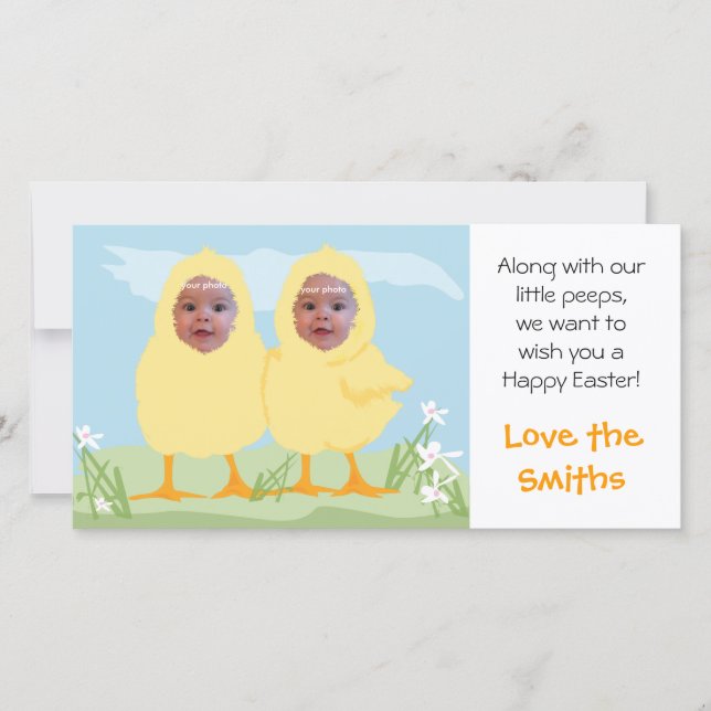 Easter Little Chicks - Photo Card (Front)