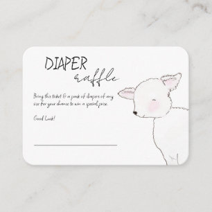Easter Little Lamb Baby Shower Diaper Raffle Enclosure Card