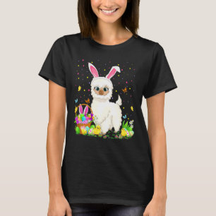 Easter Llama Bunny Egg Hunting Llama Easter Sunday T-Shirt
