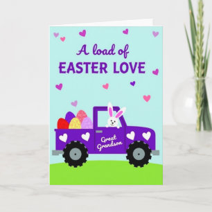 Easter Love Truck Great Grandson Card