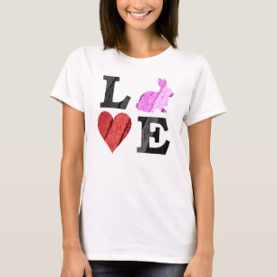 Easter LOVE with Heart and Bunny T-Shirt