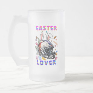 Easter Lover Frosted Glass Beer Mug