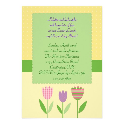 Easter Lunch Invitations 1