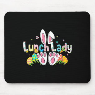Easter Lunch Lady Bunny Ears Lunch Lady Easter Day Mouse Mat