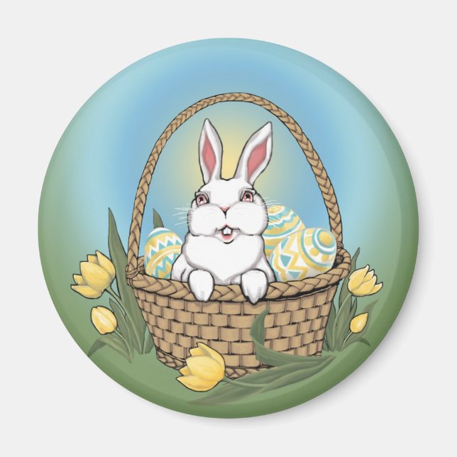 Easter Magnets Easter Bunny Art Fridge Magnet (Front)