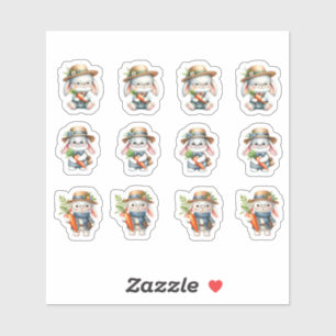 Easter Male Bunnies Wearing Carrots and Glasses