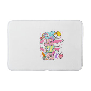 Easter Mama Bunny Ears Coquette Bow Easter Rabbit  Bath Mat