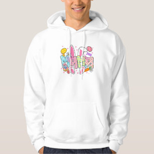 Easter Mama Bunny Ears Coquette Bow Easter Rabbit Hoodie