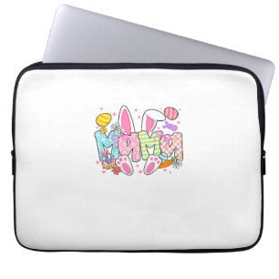 Easter Mama Bunny Ears Coquette Bow Easter Rabbit  Laptop Sleeve