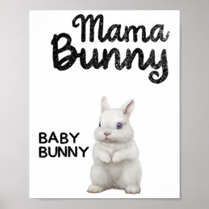 Easter Mama Bunny Shirt Easter Pregnancy Mum By Bu Poster