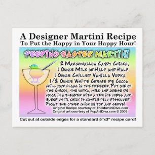 Easter Marshmallow Martini Recipe Postcard