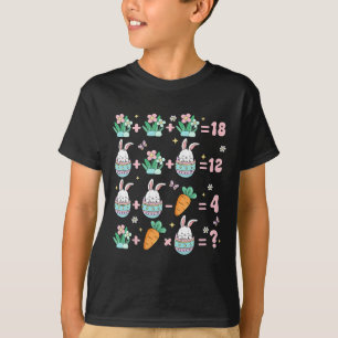 Easter Math Teacher Bunny Fractions Funny Rabbit M T-Shirt