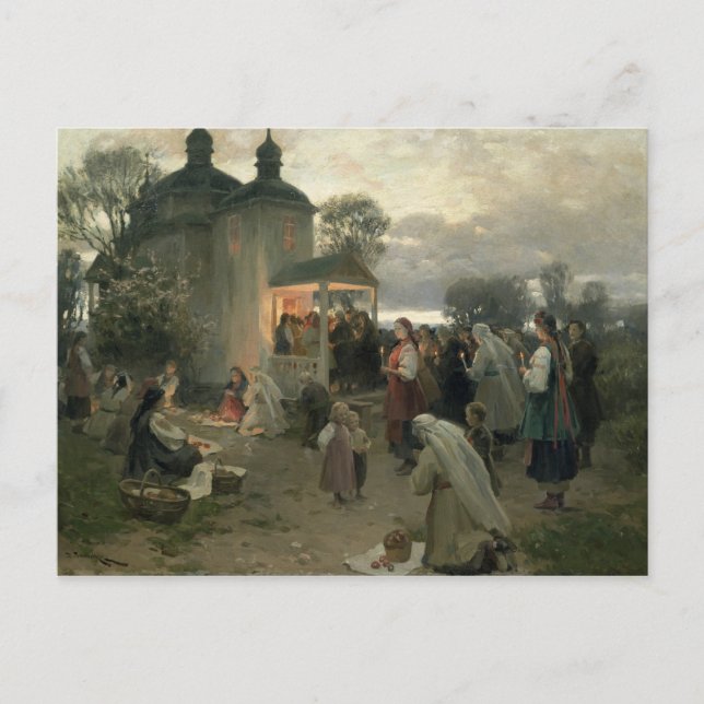 Easter Matins Holiday Postcard (Front)