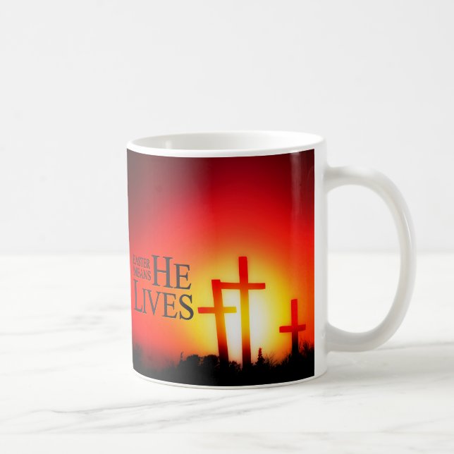 Easter Means He Lives Mug (Right)