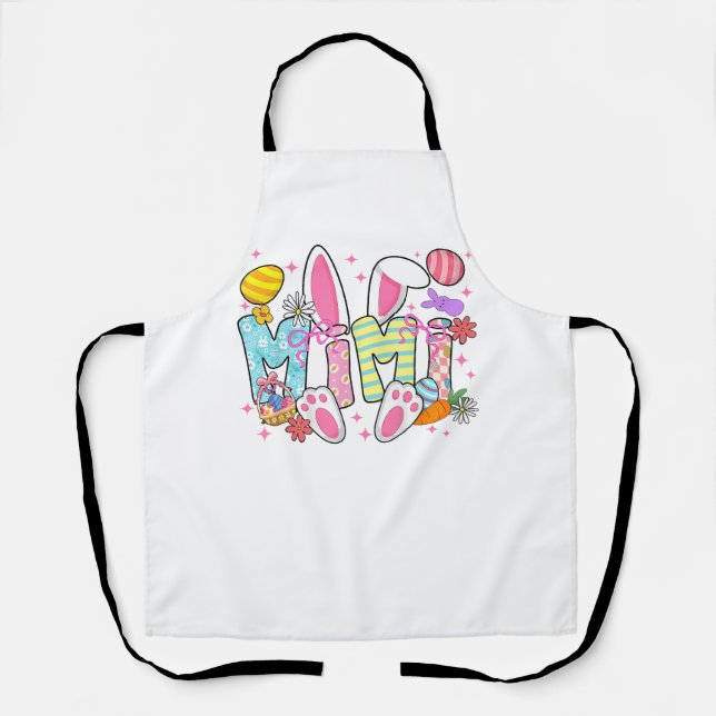 Easter Mimi Bunny Ears Coquette Bow Easter Rabbit  Apron (Front)