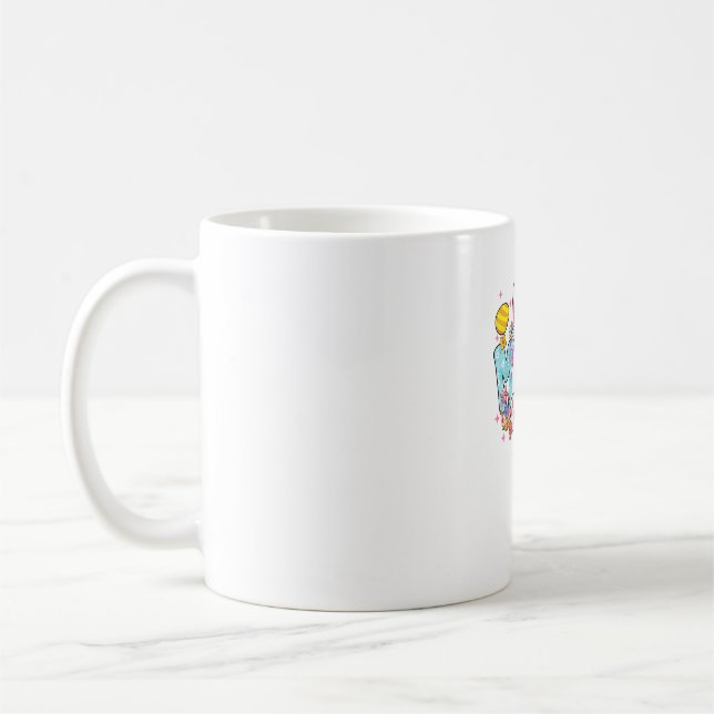 Easter Mimi Bunny Ears Coquette Bow Easter Rabbit  Coffee Mug (Left)