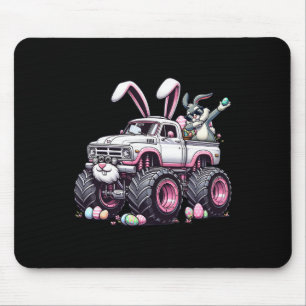 Easter Monster Truck Dabbing Bunny Monster Truck L Mouse Mat
