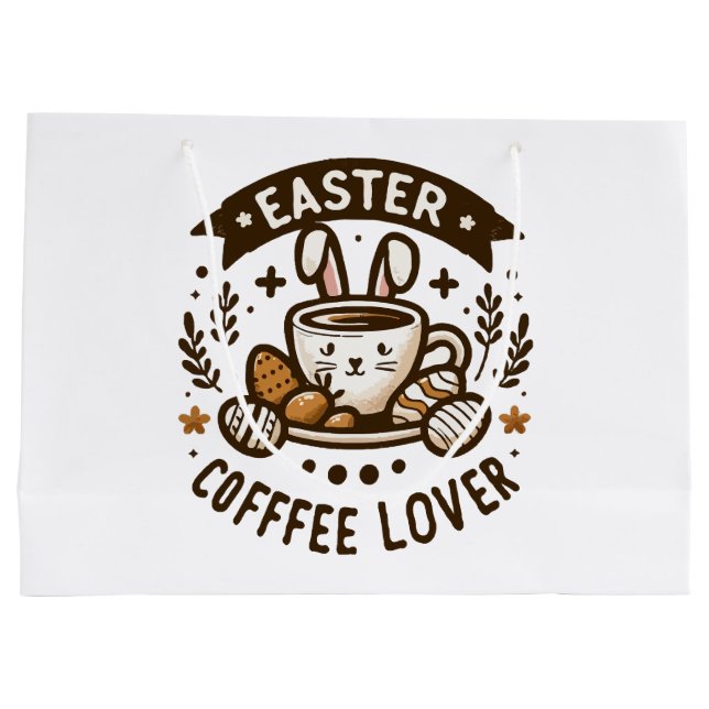 Easter Morning Brew Large Gift Bag (Back)