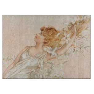 "Easter Morning" - Vintage Print, L. Prang & Co. Cutting Board