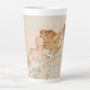 "Easter Morning" - Vintage Print, L. Prang & Co. Latte Mug