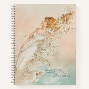 "Easter Morning" - Vintage Print, L. Prang & Co. Notebook