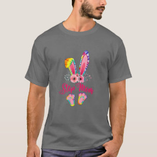 Easter Mothers Day Step Mom Tie Dye Bunny Rabbit F T-Shirt