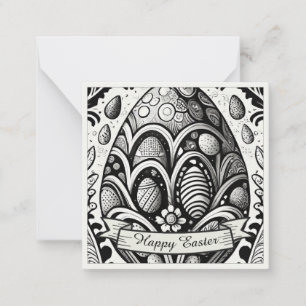 Easter Motif B/W Cartoon with Easter Eggs 10756 Card