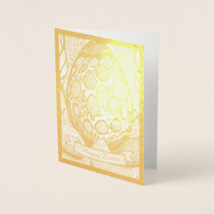 Easter motif b/w cartoon with Easter eggs 25024 Foil Card