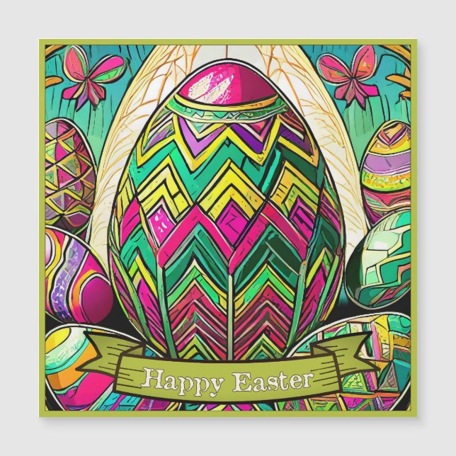 Easter Motif Coloured Cartoon with Easter Eggs 500 (Front)