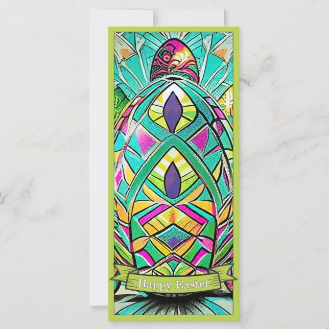Easter Motif Coloured Cartoon with Easter Eggs 907 (Front)