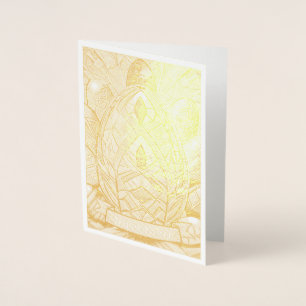 Easter Motif Coloured Cartoon with Easter Eggs 907 Foil Card