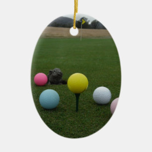 Easter mountain golf course ceramic tree decoration