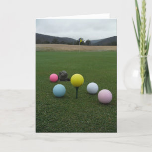 Easter mountain golf course holiday card