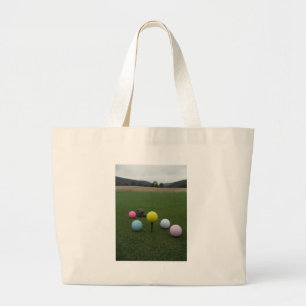 Easter mountain golf course large tote bag