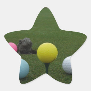 Easter mountain golf course star sticker