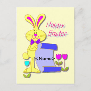 Easter Name Tag Holiday Postcard