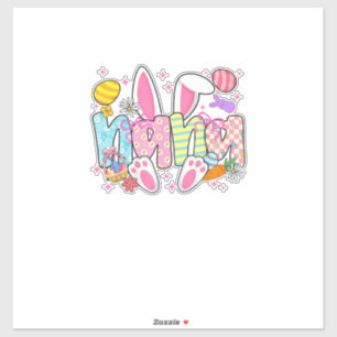 Easter Nana Bunny Ears Coquette Bow Easter Rabbit 