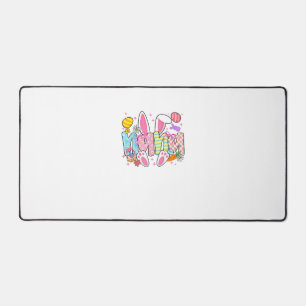 Easter Nana Bunny Ears Coquette Bow Easter Rabbit  Desk Mat